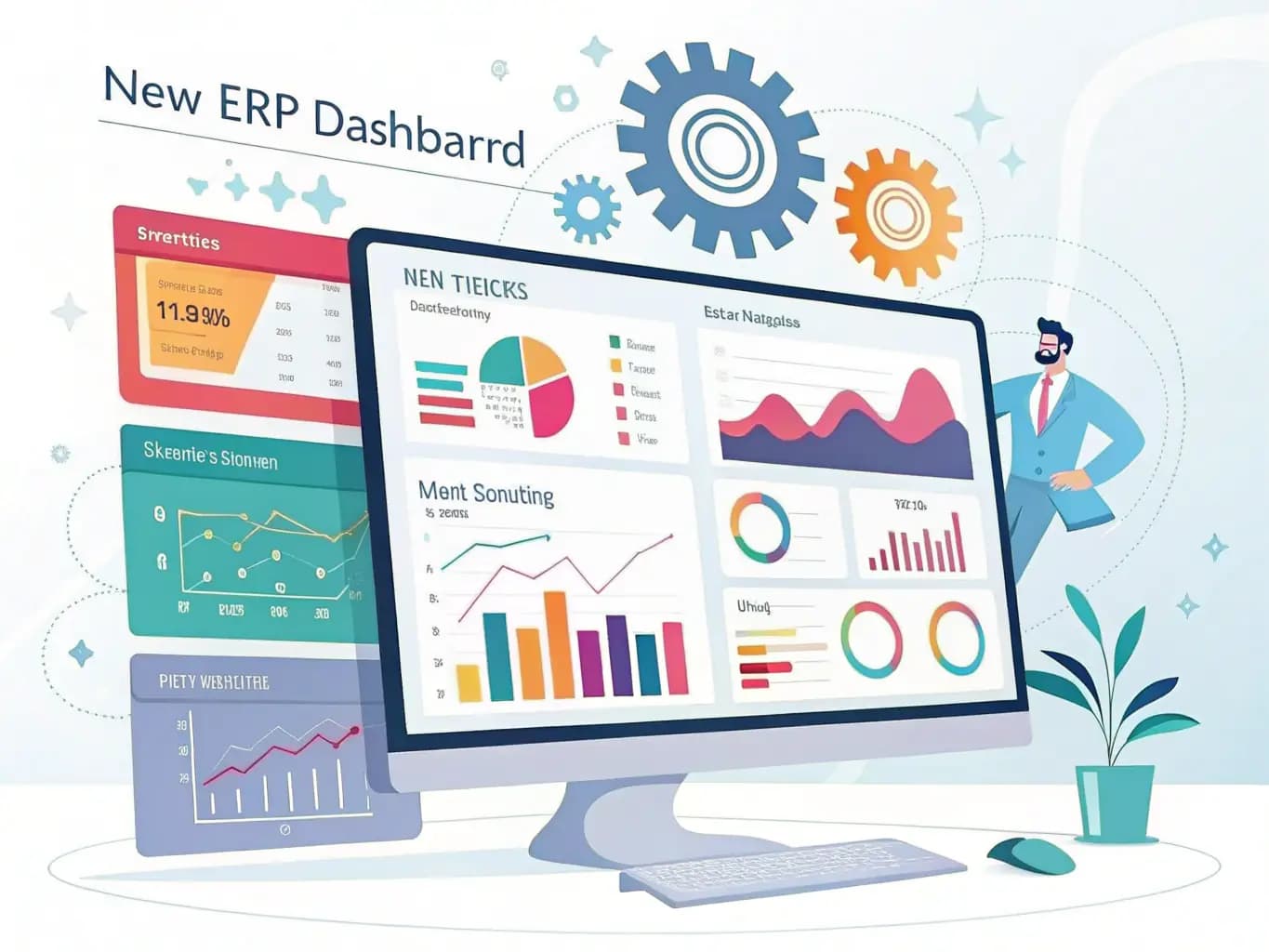 ERP system interface showing project planning and inventory management for The golden jubilee museum of agriculture